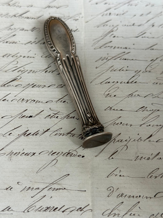 Antique Sterling Silver Wax Seal Stamp