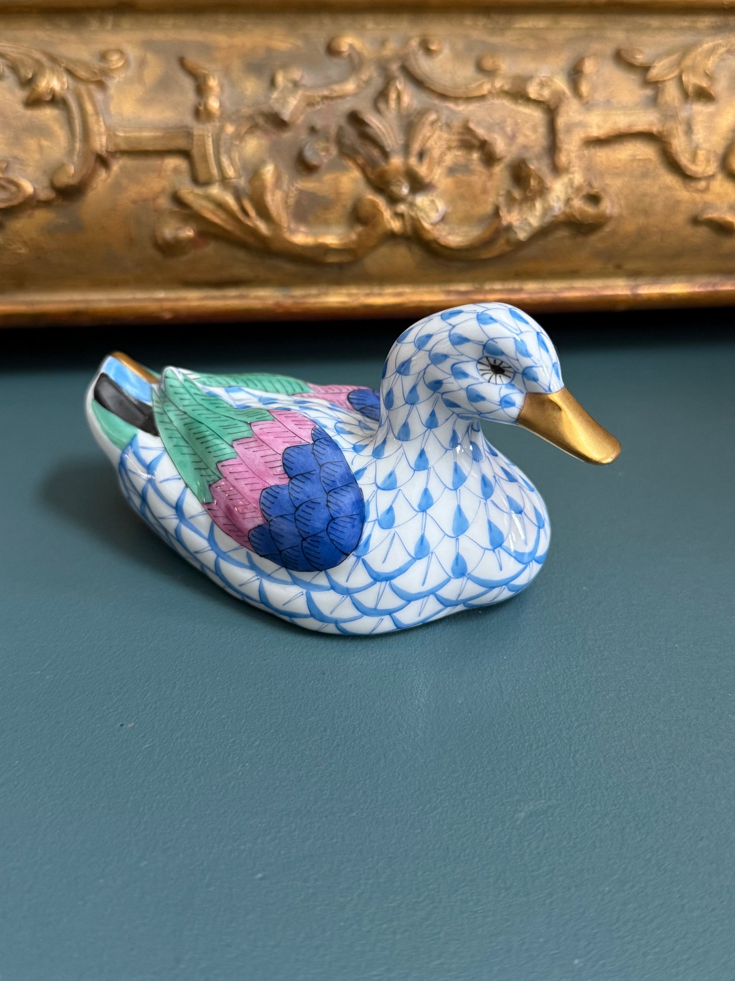 Herend Hand-Painted Porcelain Duck