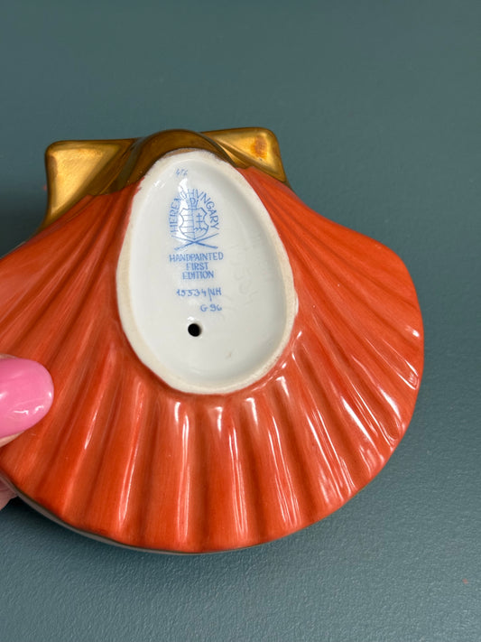 Herend Hand-Painted Porcelain Scalloped Shell