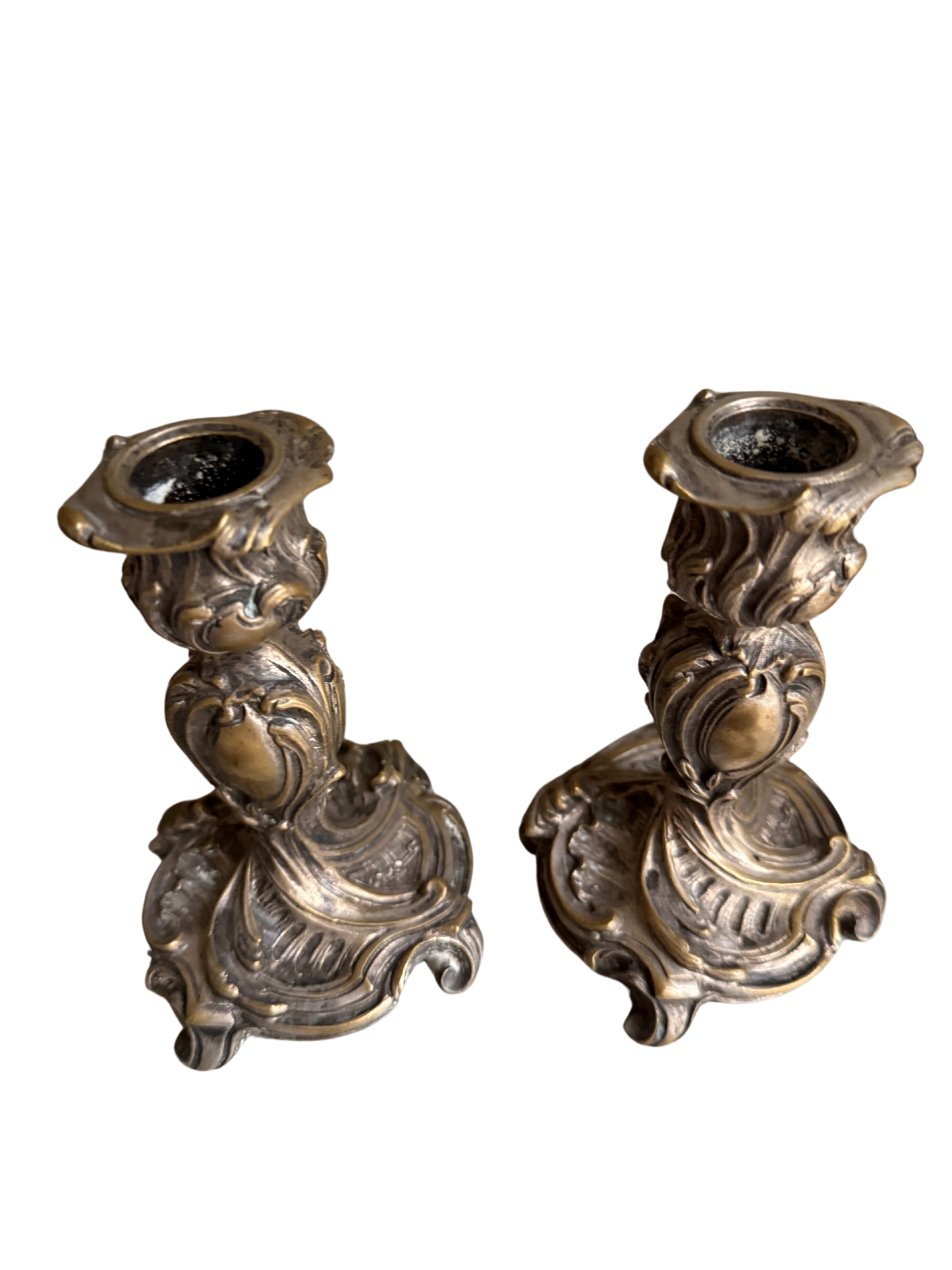 Pair of French Art Nouveau Candleholders