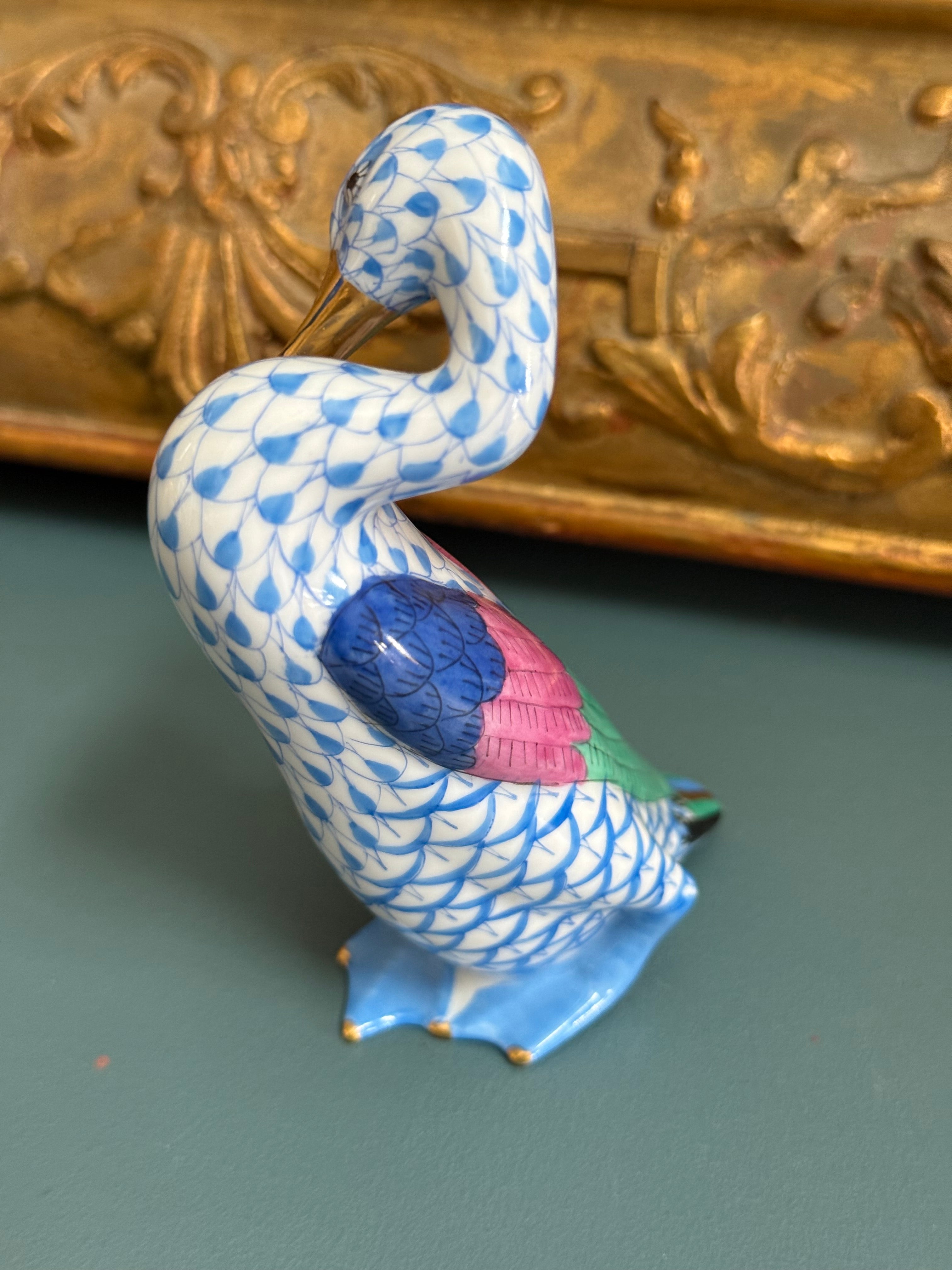 Herend Hungary Hand-Painted Porcelain Goose