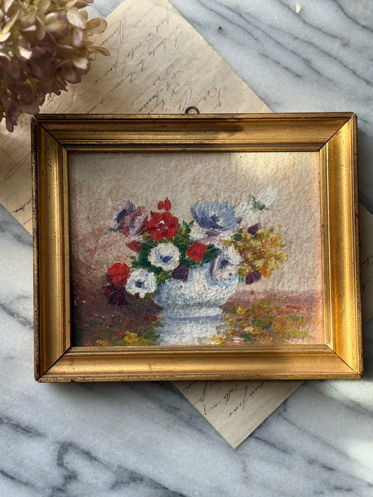Vintage Floral Oil Painting