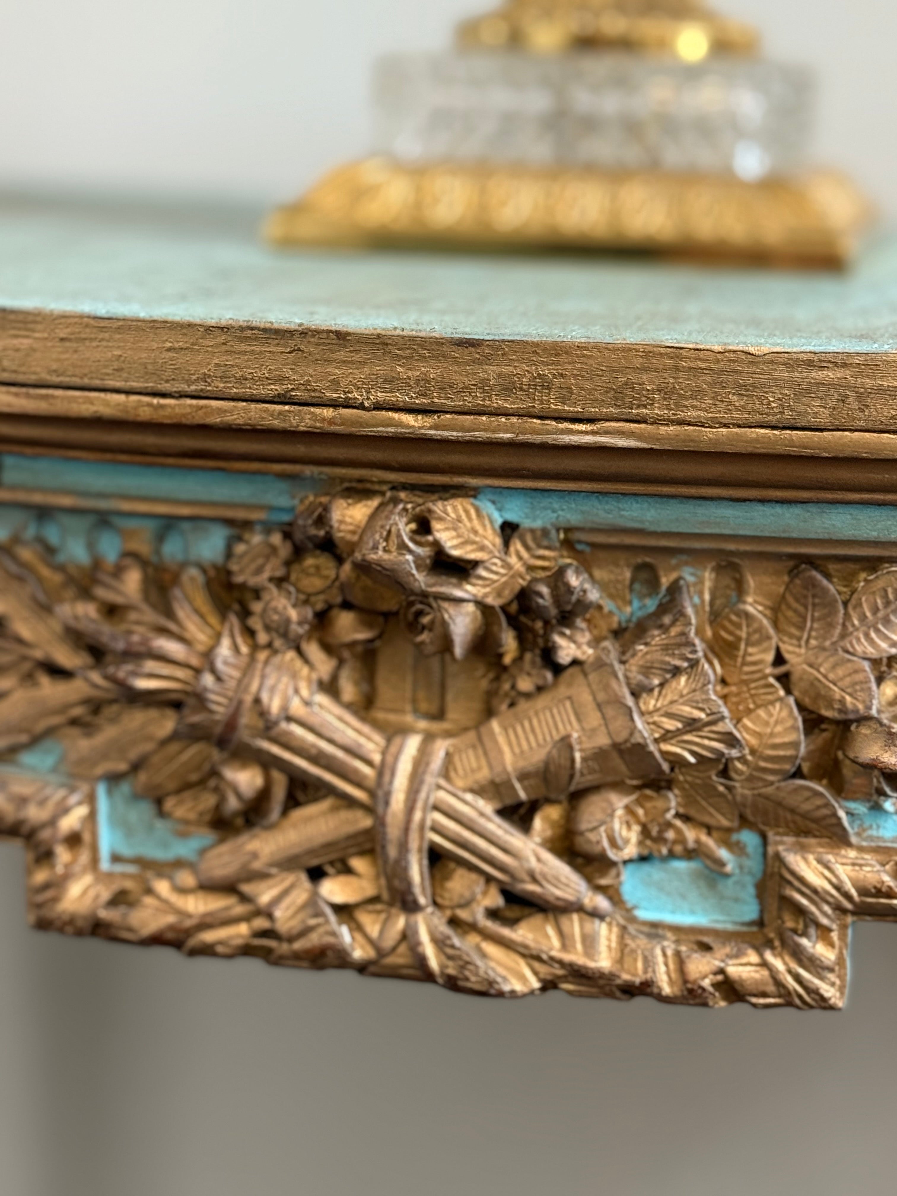 Antique French Rococo Revival Console Table