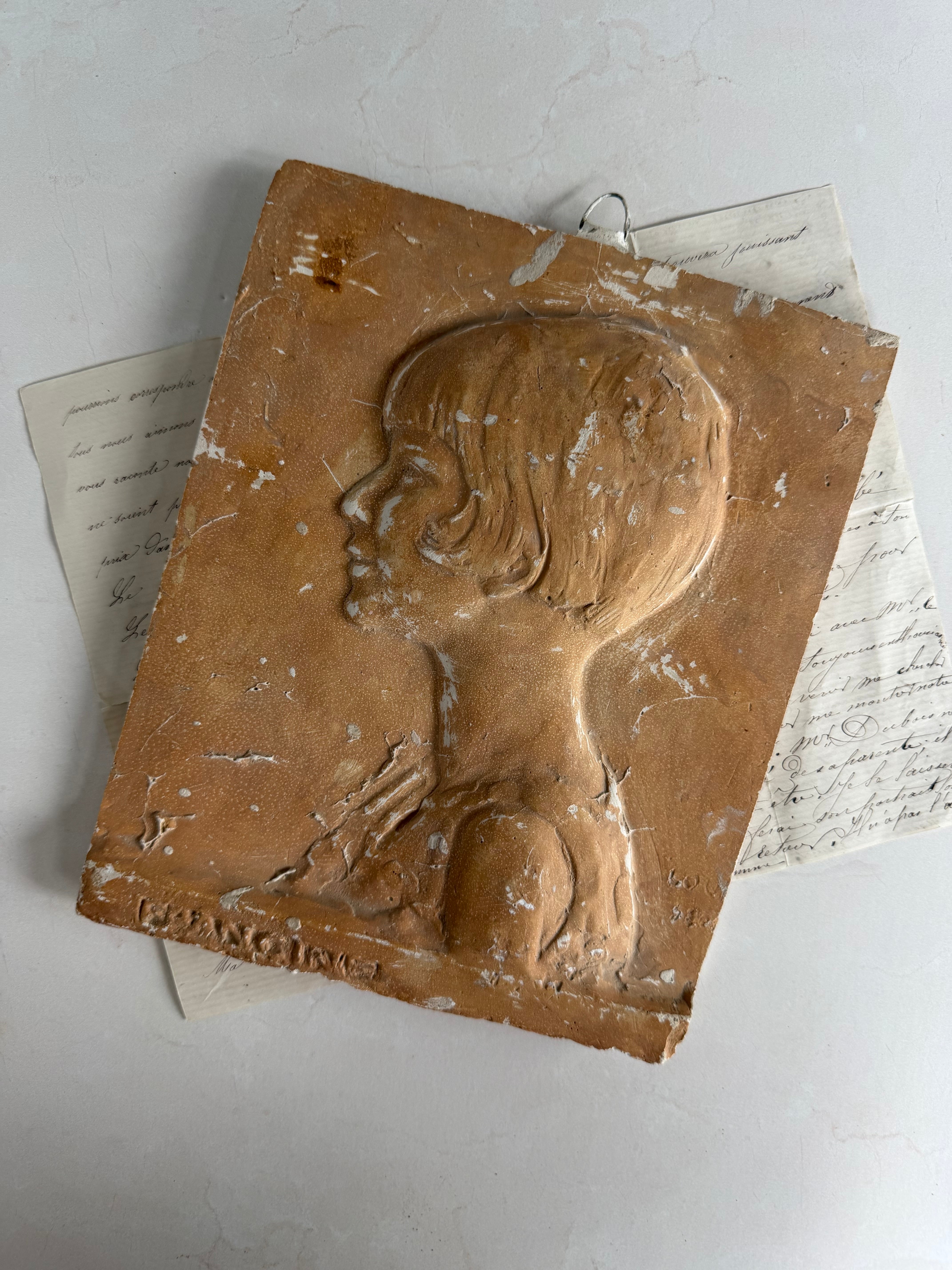 Louis Botinelly, "Francine" — Patinated Plaster Profile