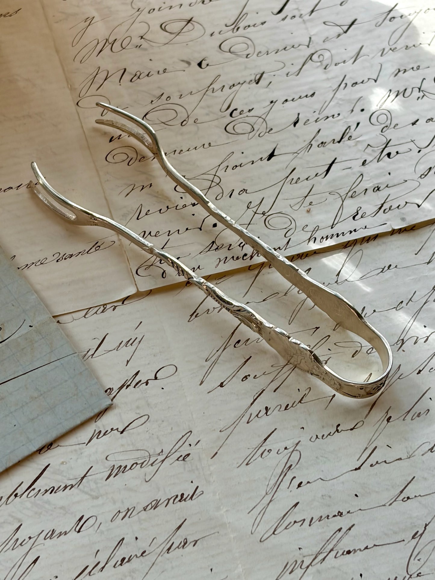 Antique Silver-Plated Claw Tongs