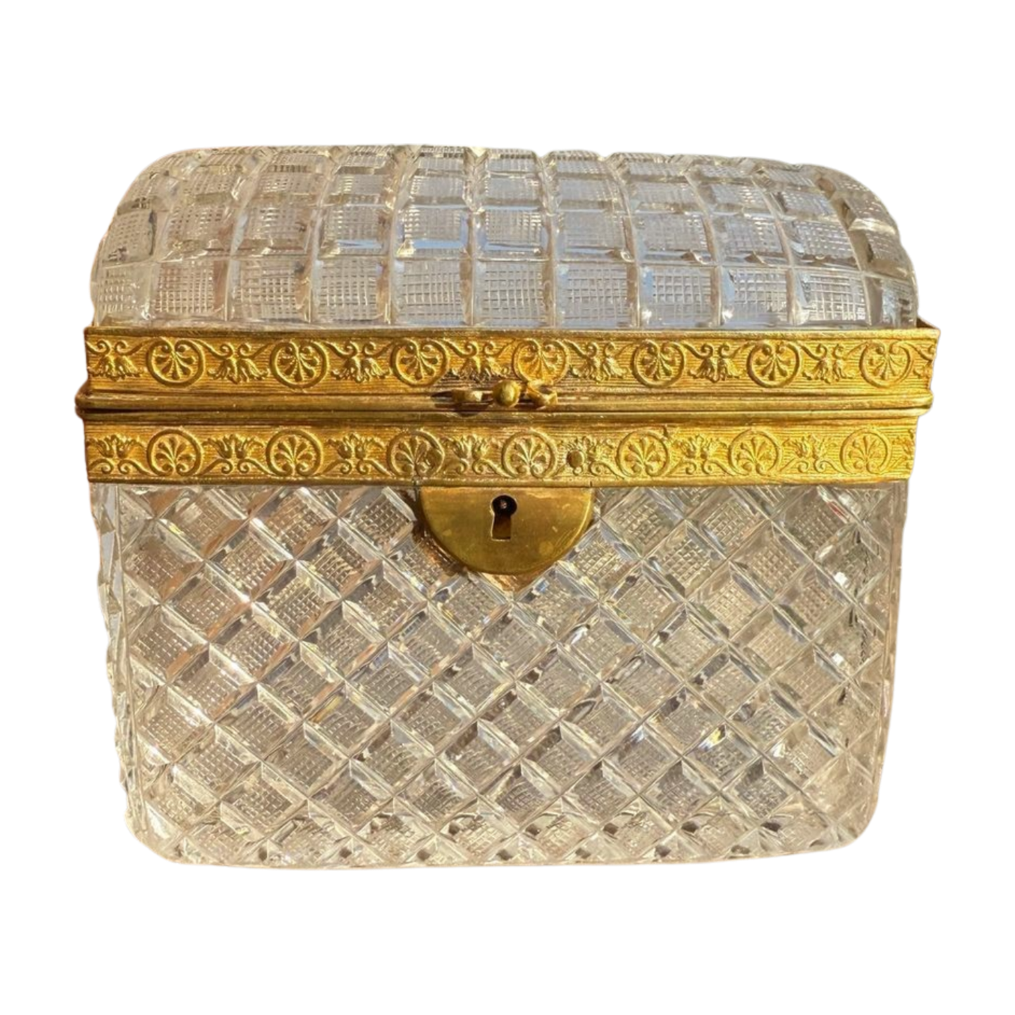Antique French Crystal Casket