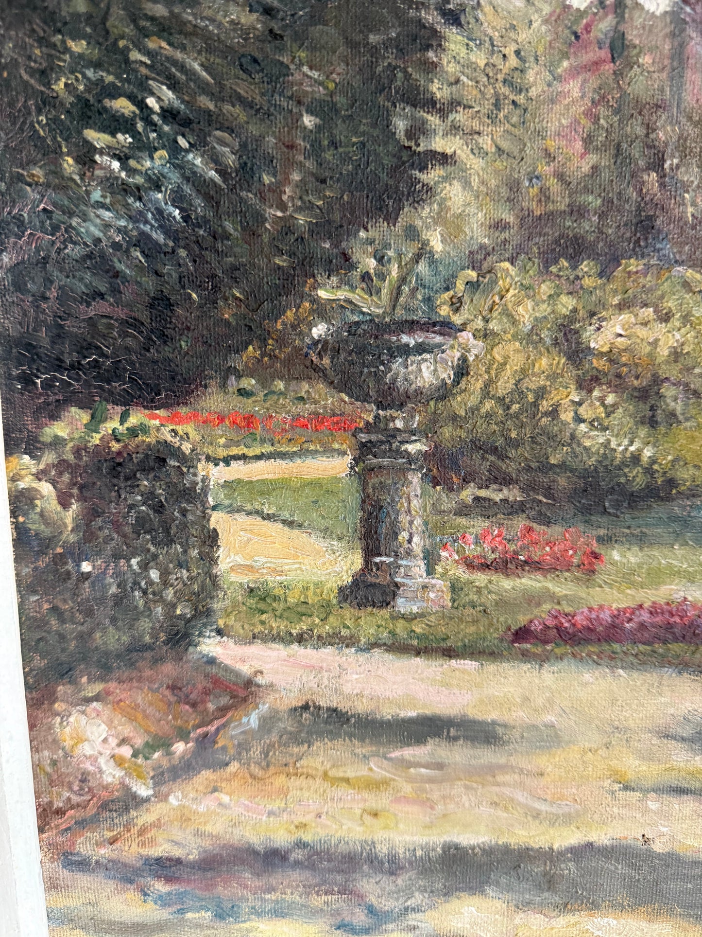 Antique French Garden Painting