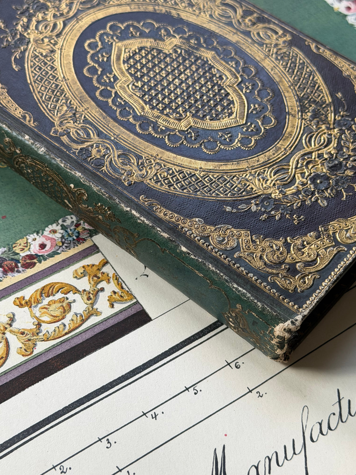 Antique French Gilt-Stamped Mame Cartonnage Book, Bibliothèque de la Jeunesse Chrétienne, Tours