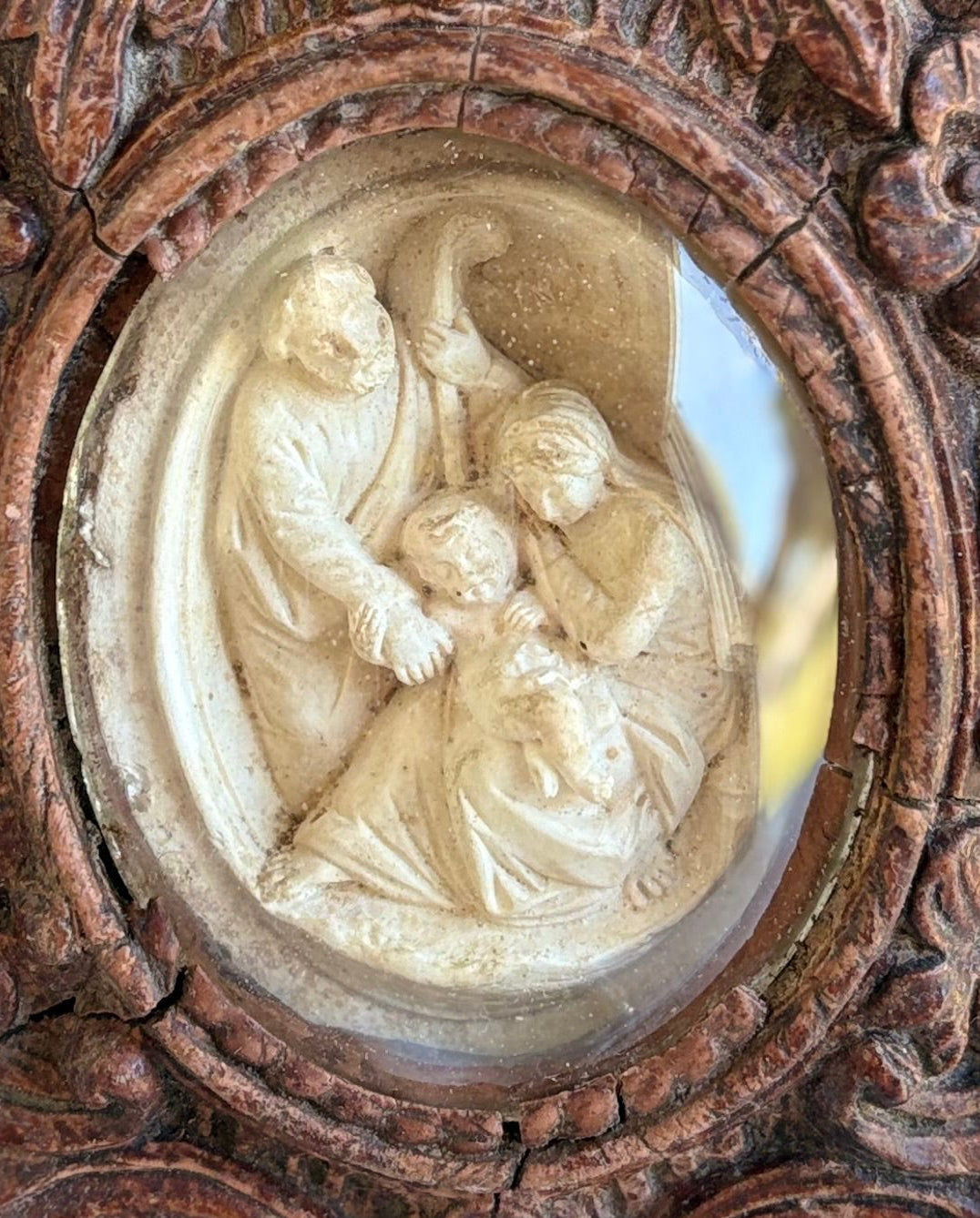 Antique French Religious Holy Water Font