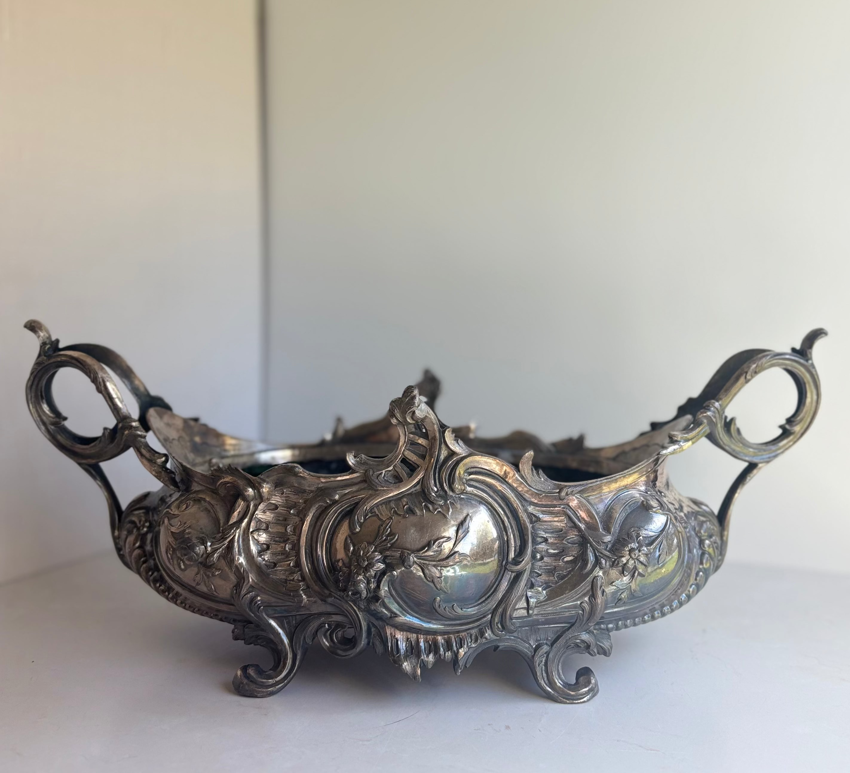 Antique French Silver-Plated Jardinière