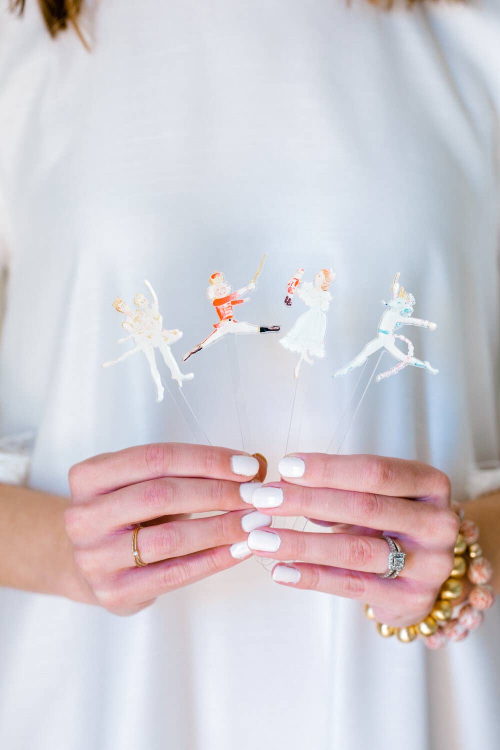 Classic Nutcracker Watercolor Acrylic Stir Sticks