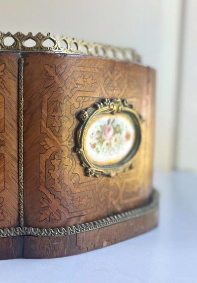 Antique French Marquetry Jardinière