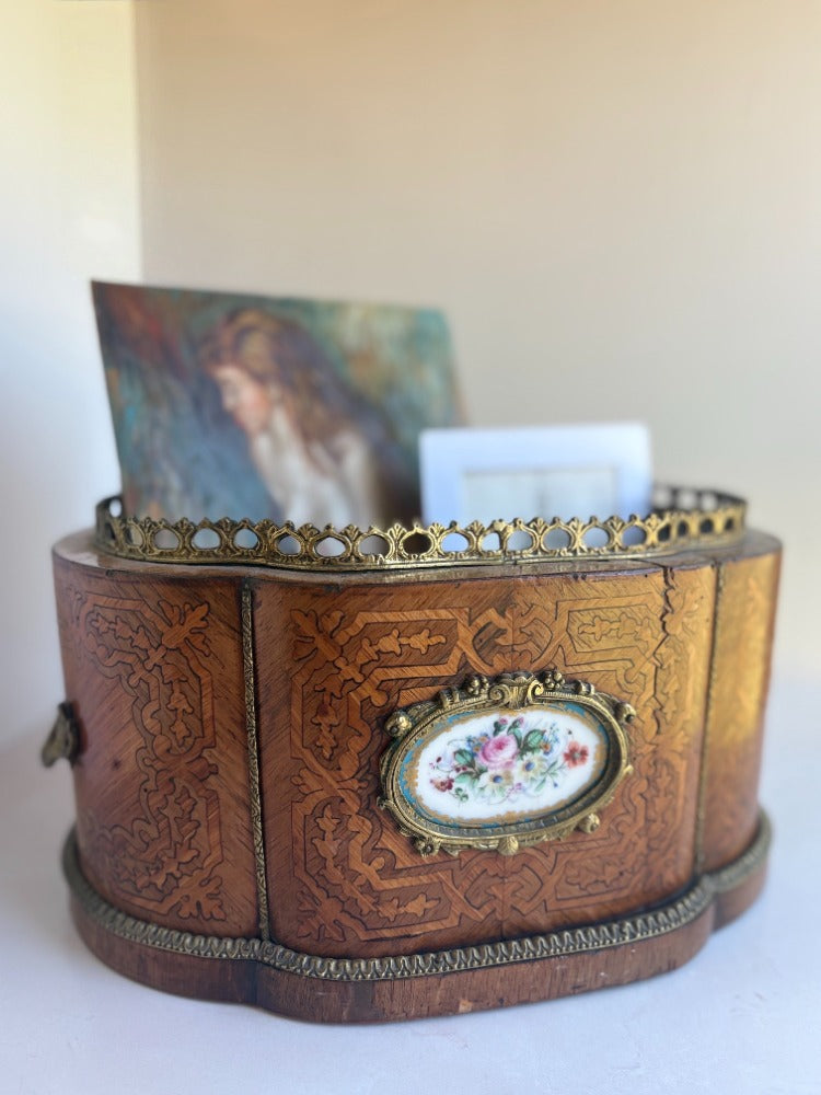 Antique French Marquetry Jardinière