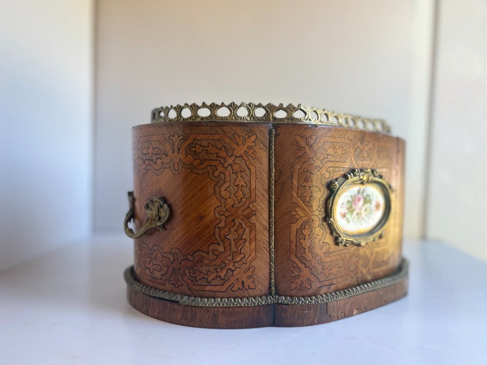 Antique French Marquetry Jardinière
