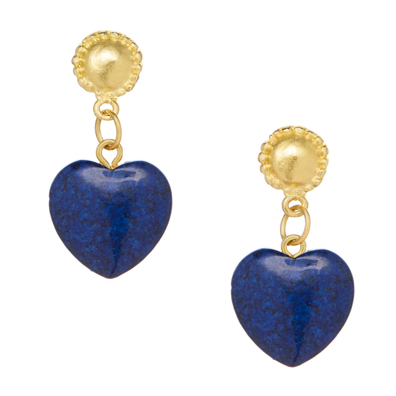 Loren Heart Earrings : White Turquoise