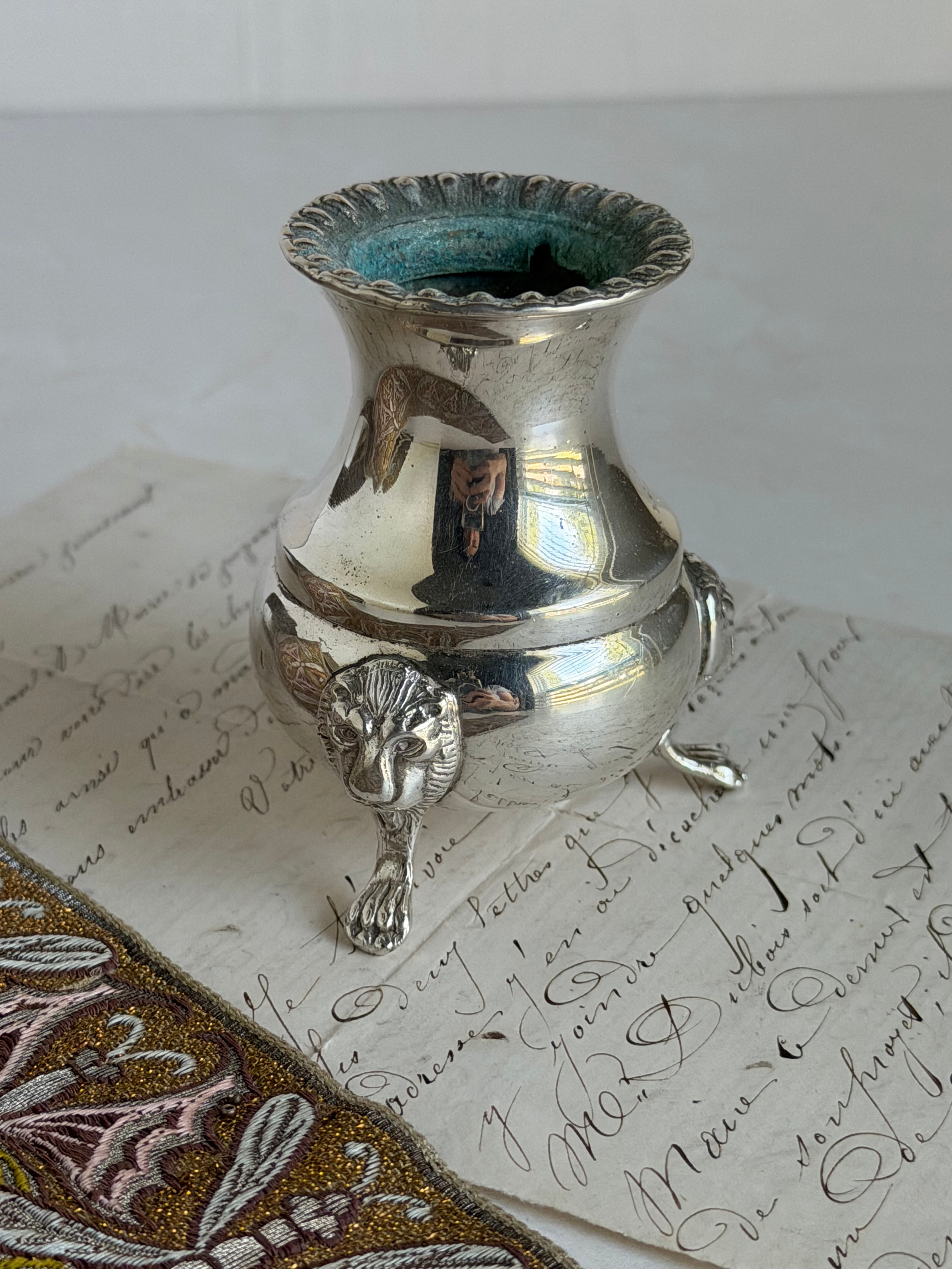 Vintage Silver Plate Match or Toothpick Holder