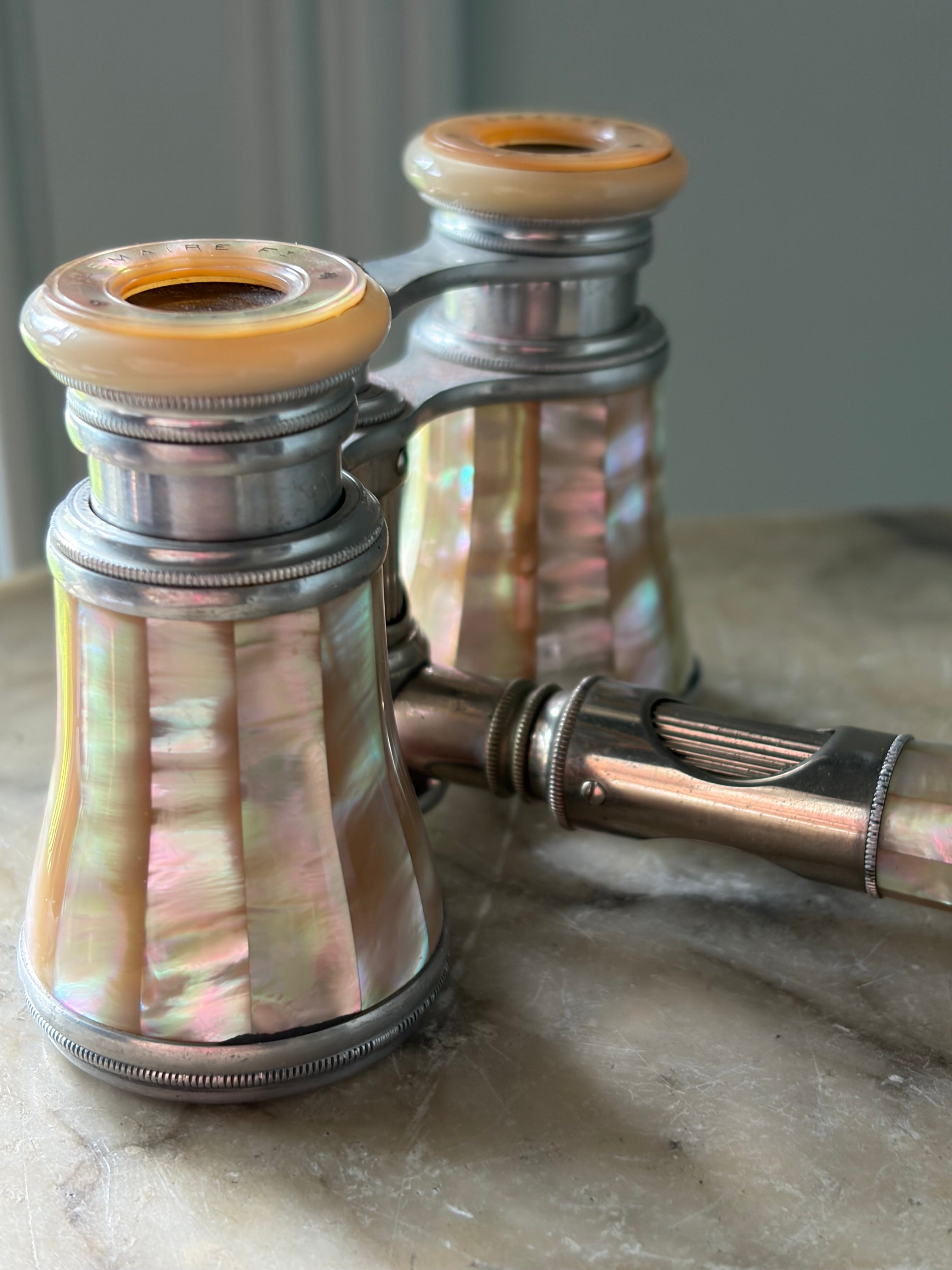 Antique La Maire Paris Mother of Pearl Opera Glasses