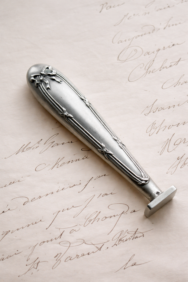 Antique French Wax Seal with Bow Motif