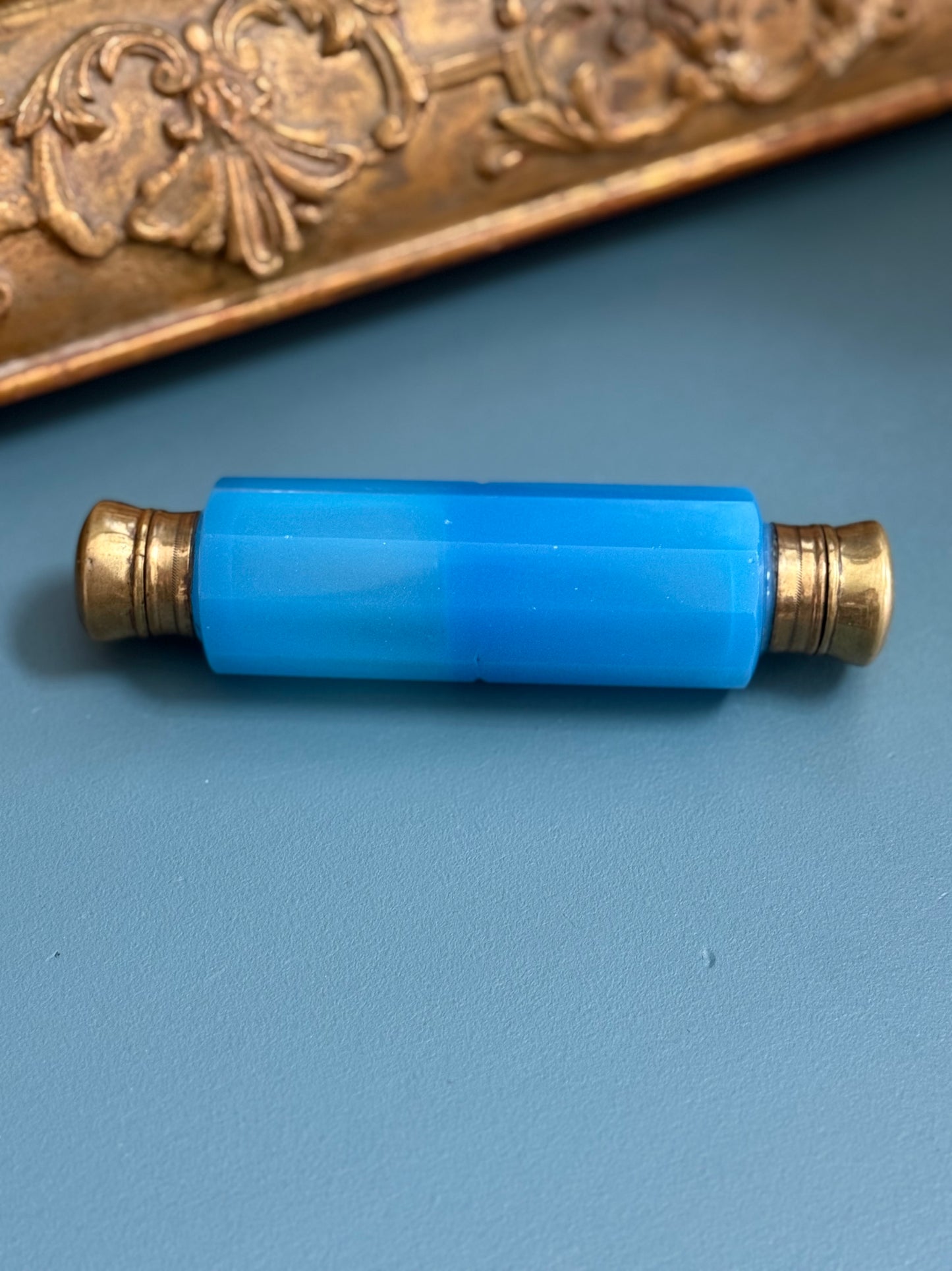 19th Century French Double Opaline Perfume Bottle