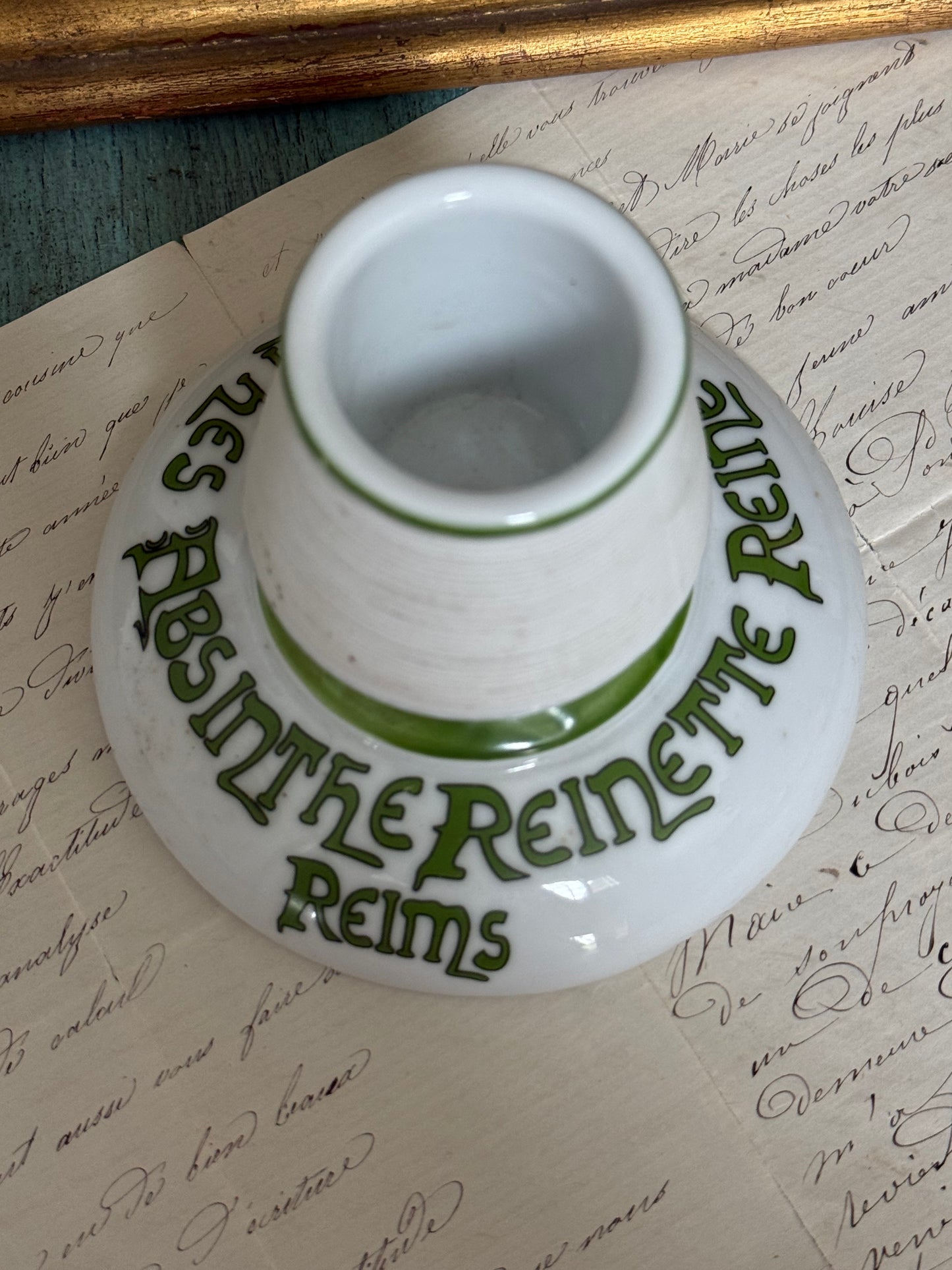 Vintage French “Absinthe Reine – Reims” Match Striker / Holder
