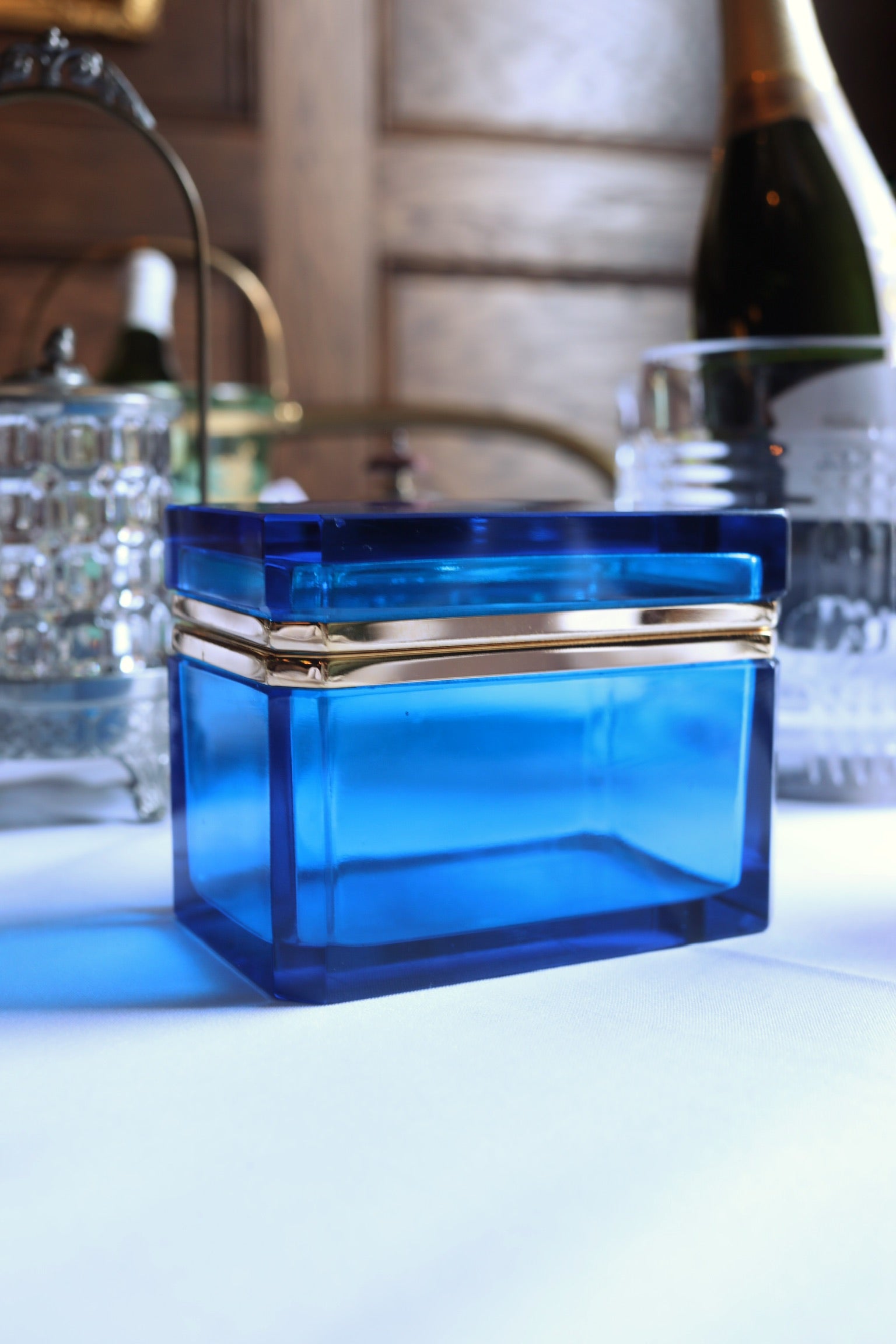 Antique Decorative Boxes — Opaline, Crystal & Mother of Pearl