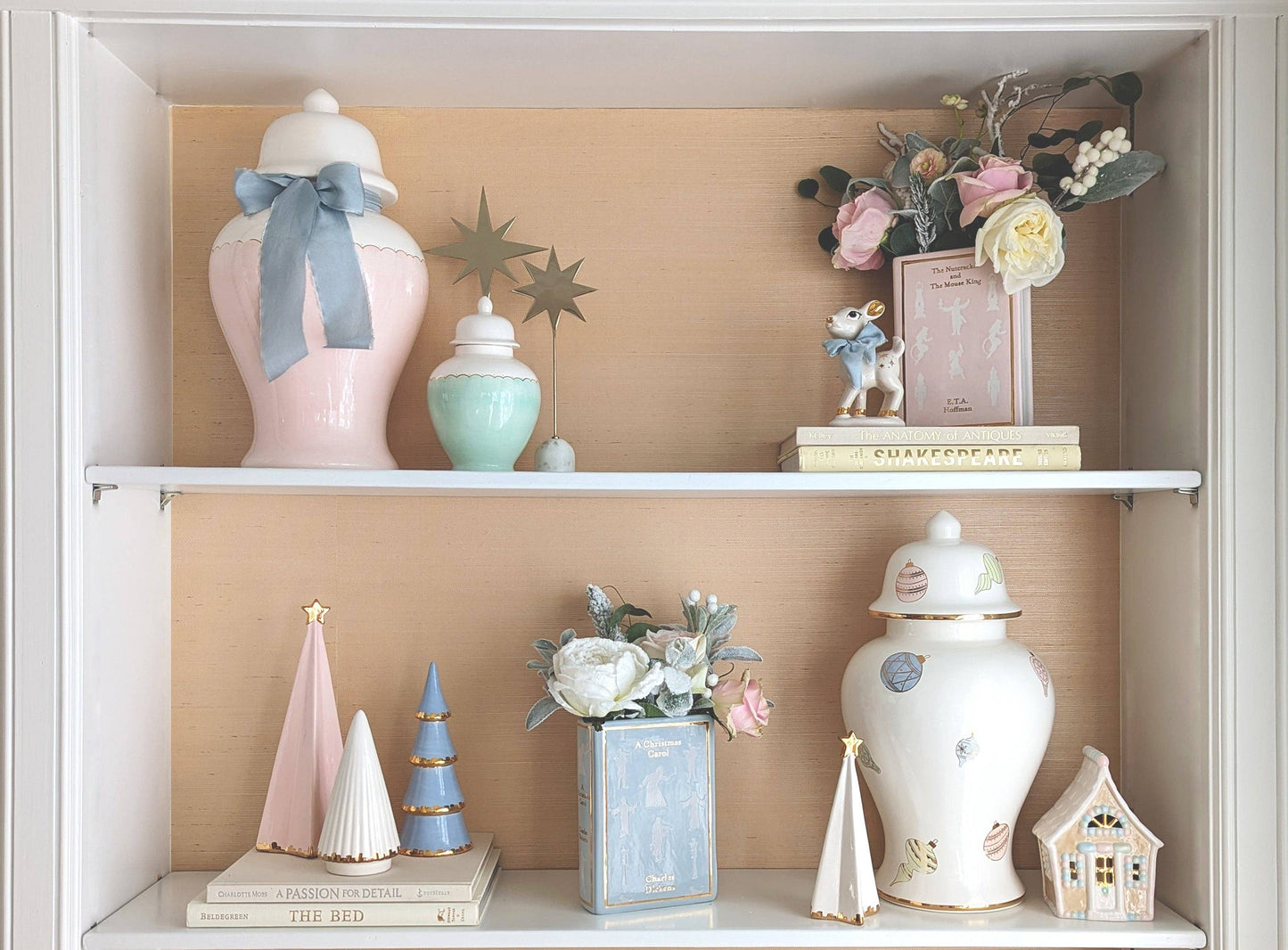 Pastel Baubles Ginger Jars with 22K Gold Accents: Medium