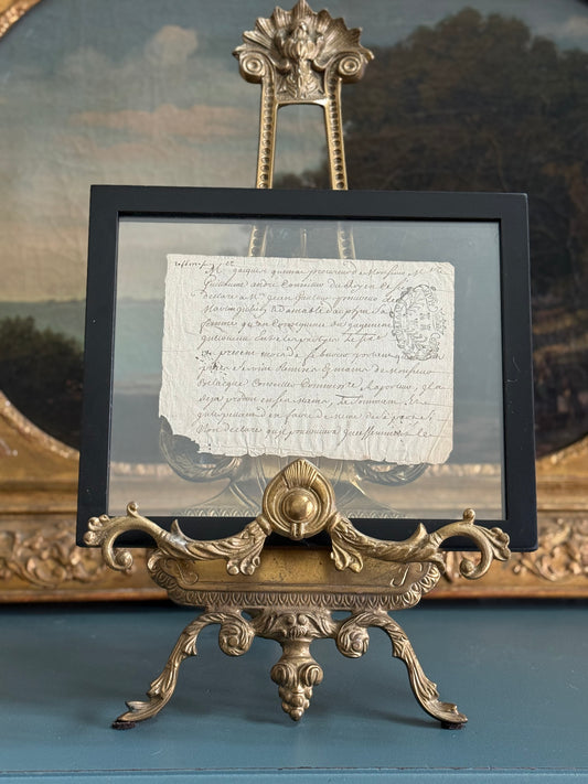 Framed Antique French Court Document