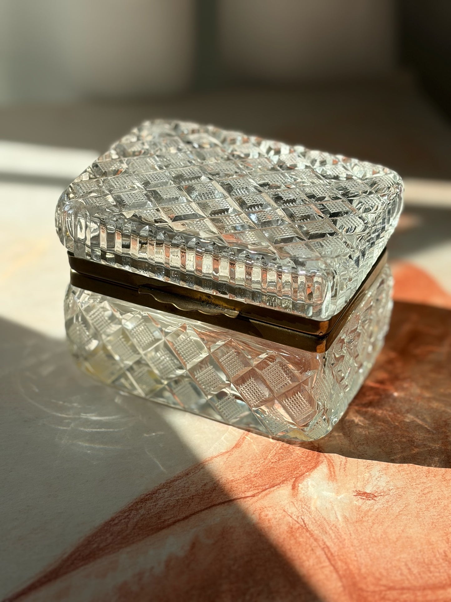 Early 20th Century French Crystal Casket
