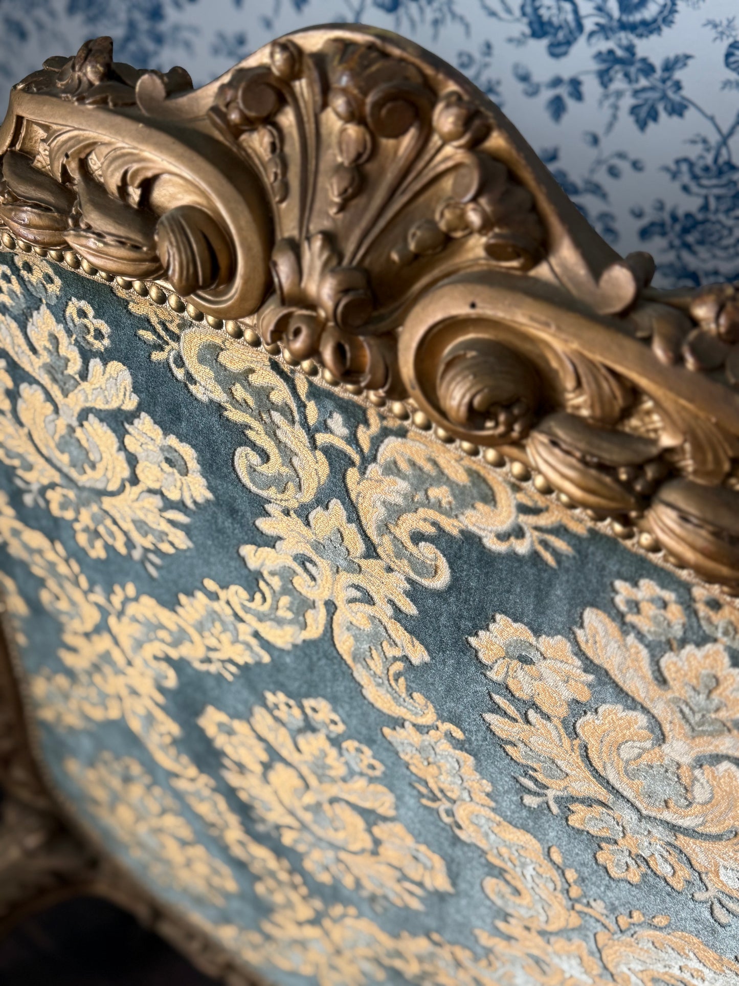 Antique French Rococo Revival Fire Screen