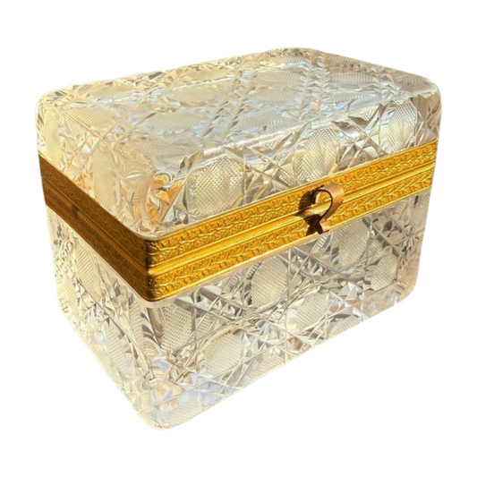 Antique French Crystal Casket