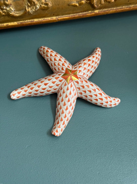 Herend Hungary Hand-Painted Porcelain Starfish