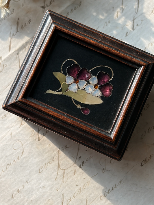 Miniature Italian Wood & Pietra Dura Box