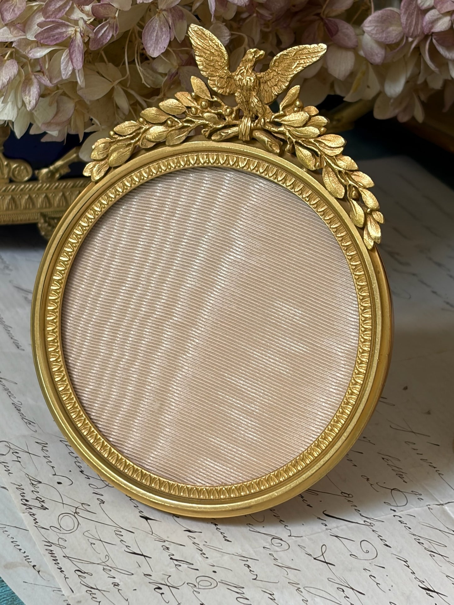 French Gilt Bronze Eagle Frame