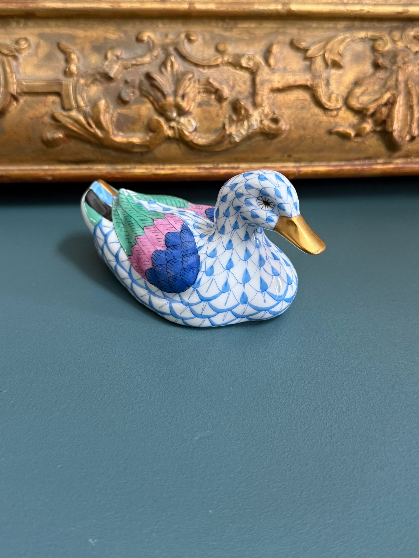 Herend Hand-Painted Porcelain Duck