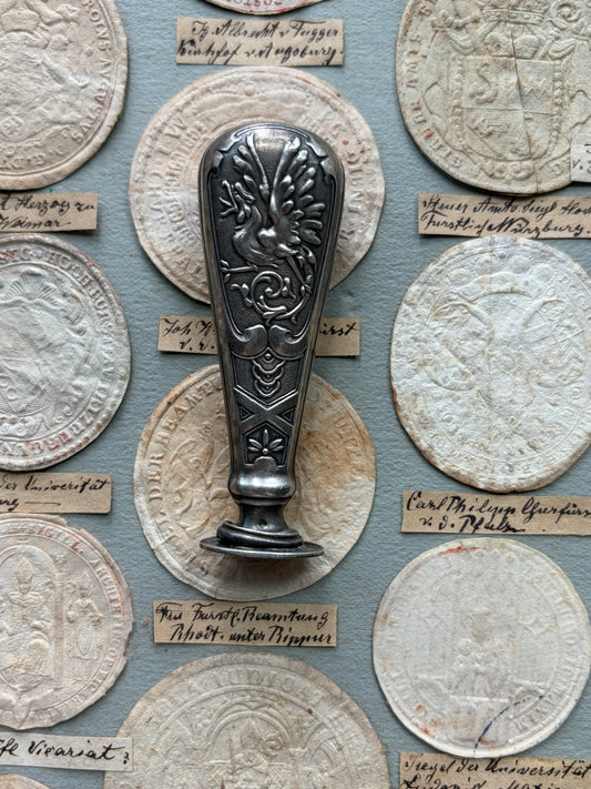 Art Nouveau Wax Seal with Phoenix