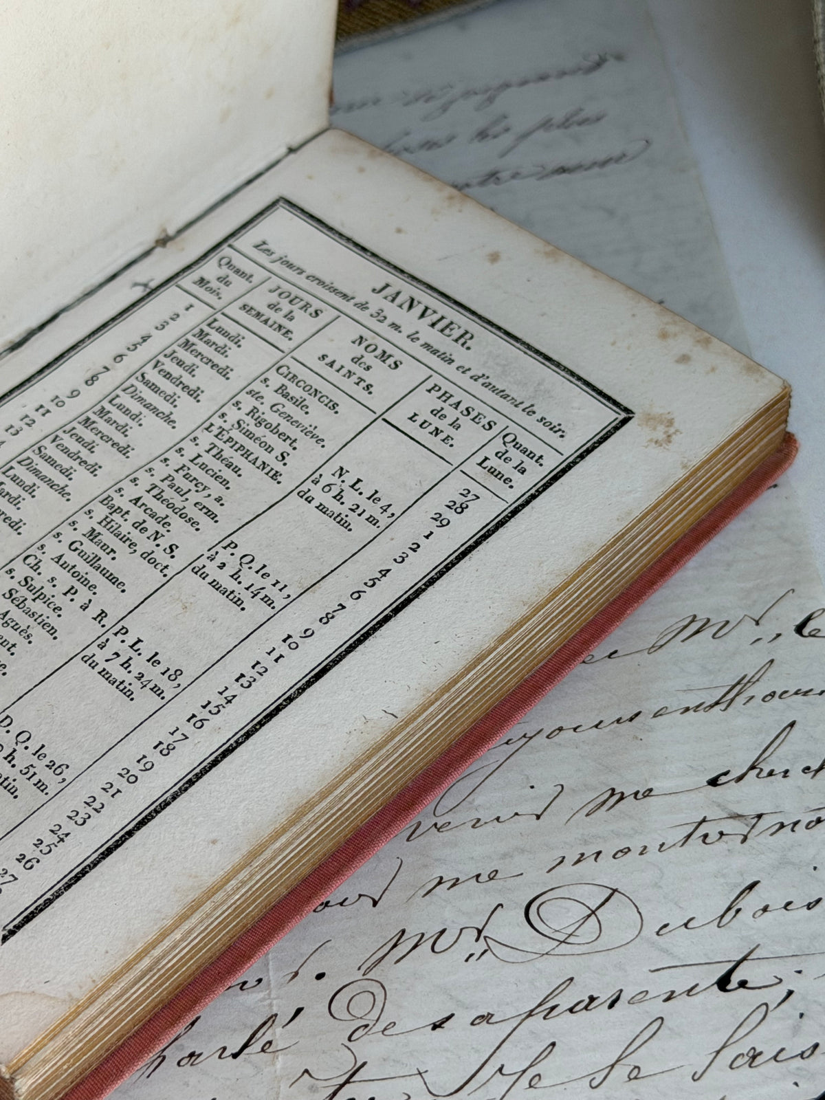 Antique French Almanach Dédié aux Demoiselles, Louis Janet, Paris, Early 19th Century