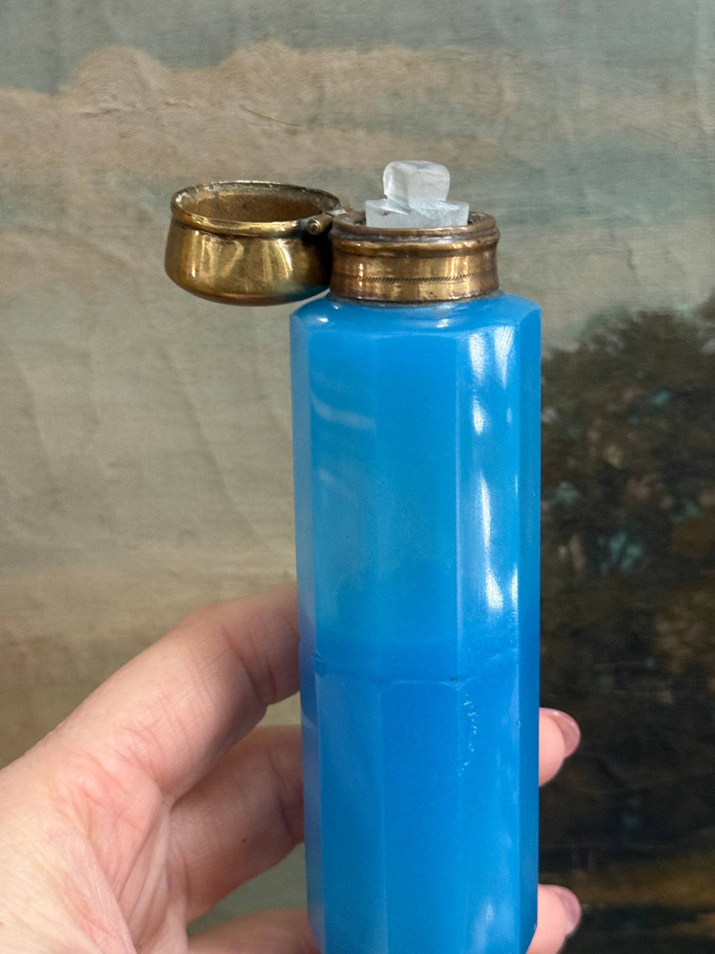 19th Century French Double Opaline Perfume Bottle