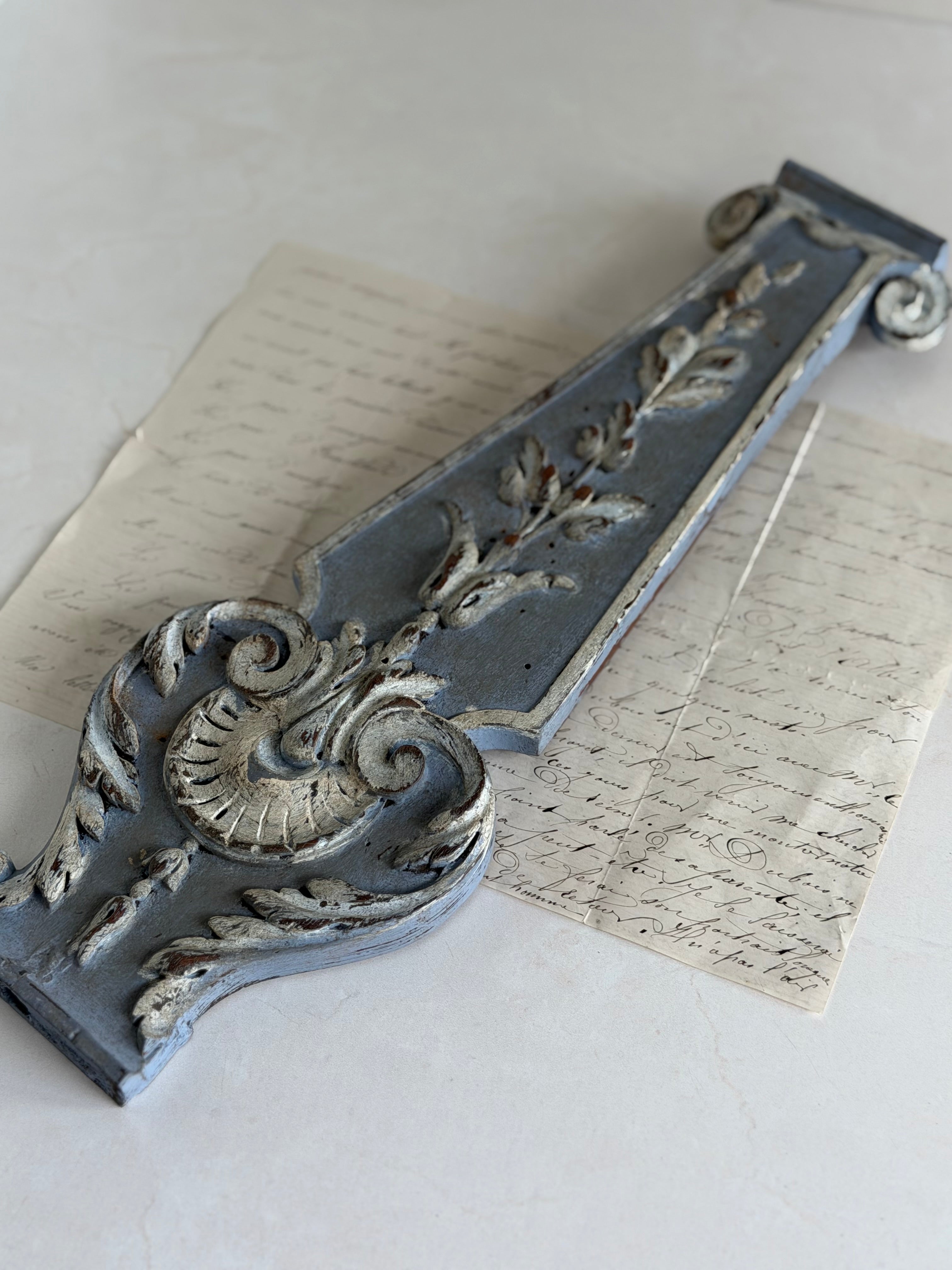 Antique French Carved Wood Salvage Pilaster