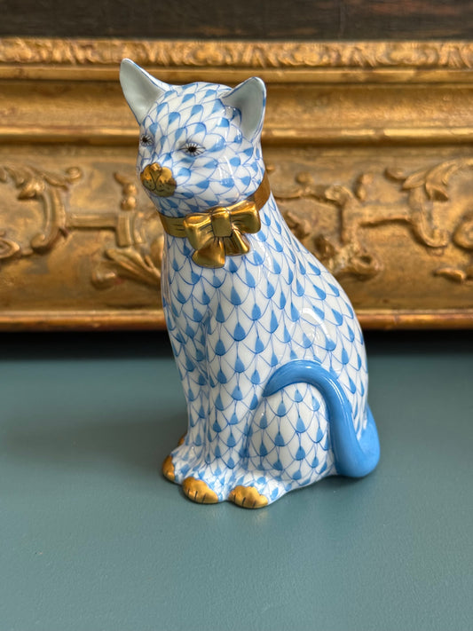 Herend Hand-Painted Porcelain Cat