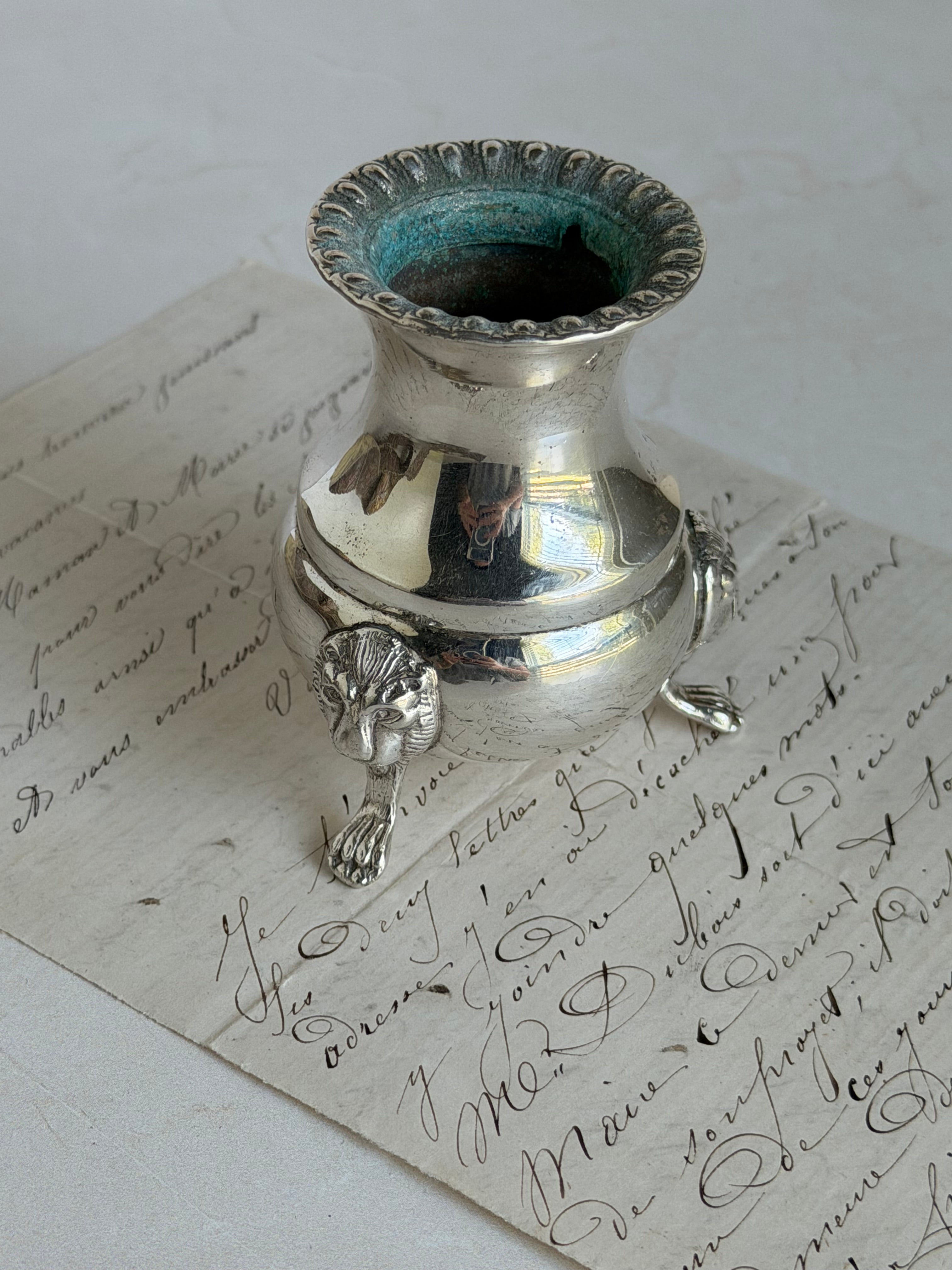 Vintage Silver Plate Match or Toothpick Holder