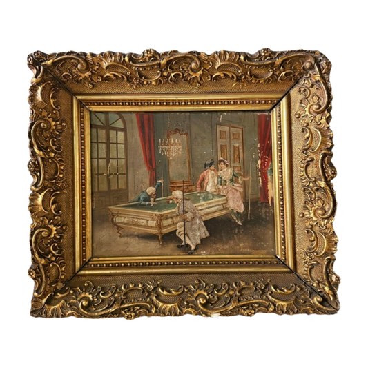 Antique French Framed Oil Painting