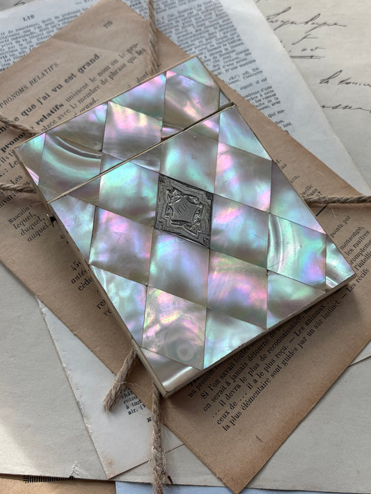 Antique French Mother of Pearl Calling Card Case