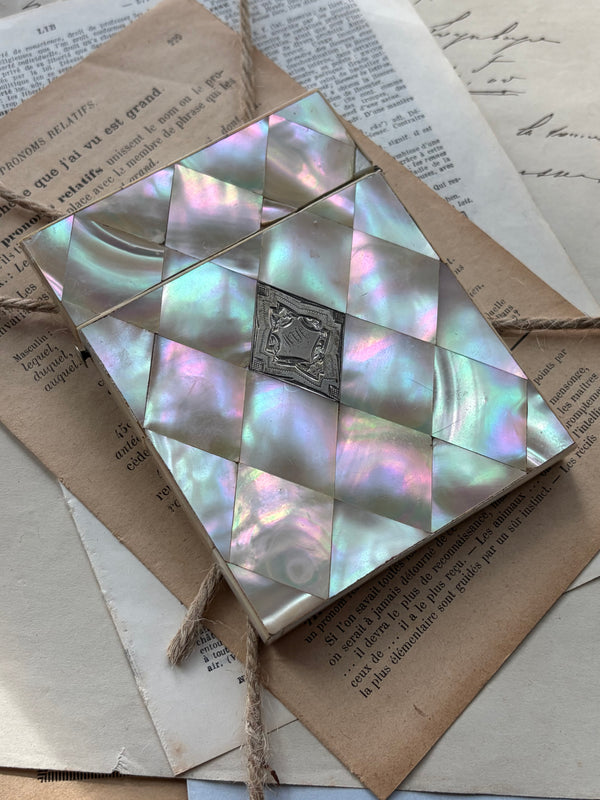 Antique French Mother of Pearl Calling Card Case
