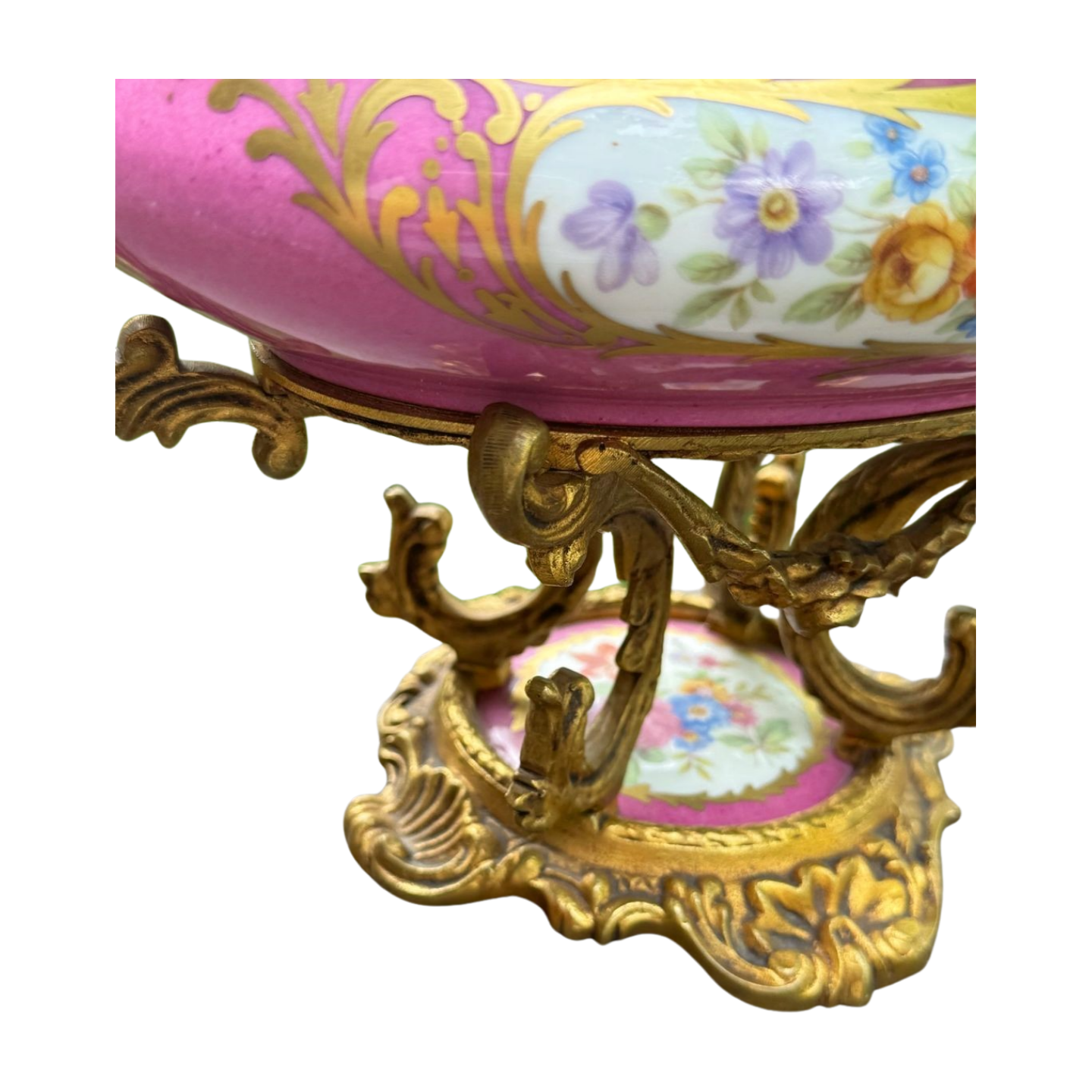 Antique French Sèvres Porcelain & Gilt Bronze Lidded Casket