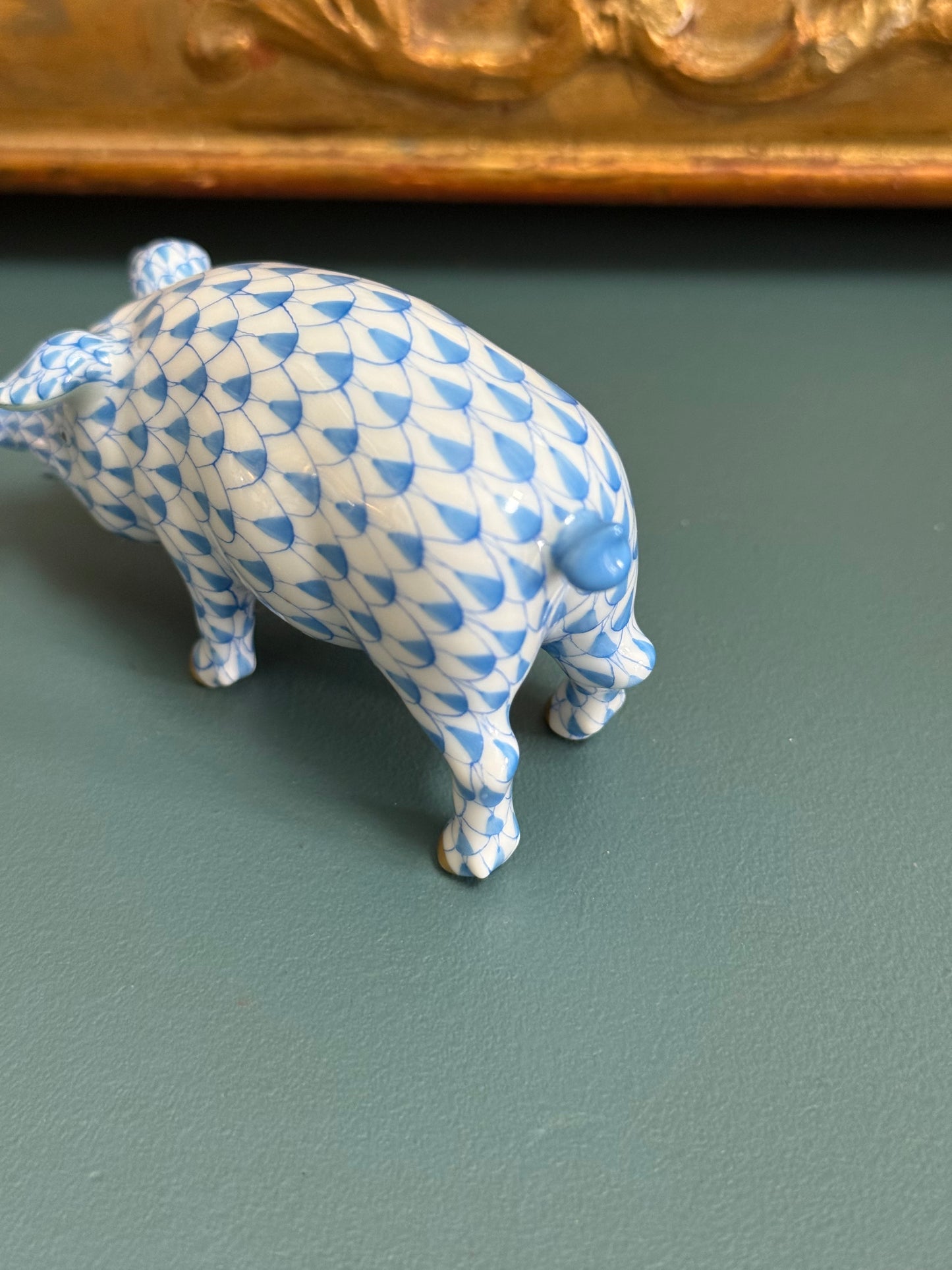 Herend Hungary Hand-Painted Porcelain Pig