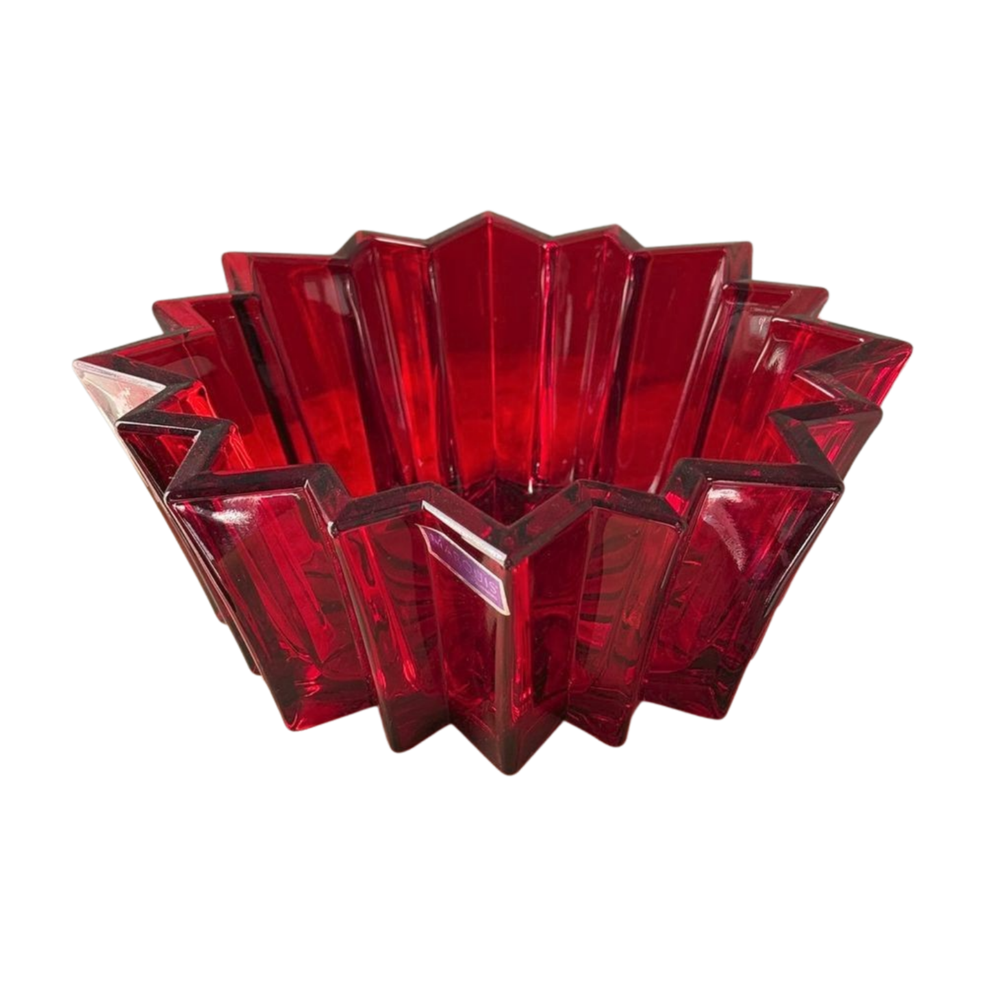 Red Waterford Crystal Star Bowl