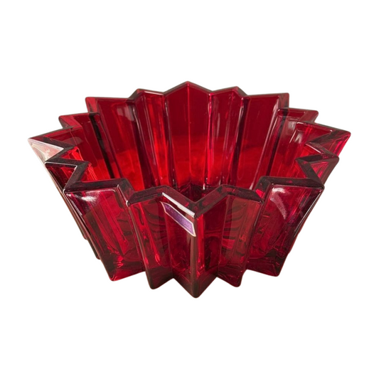 Red Waterford Crystal Star Bowl