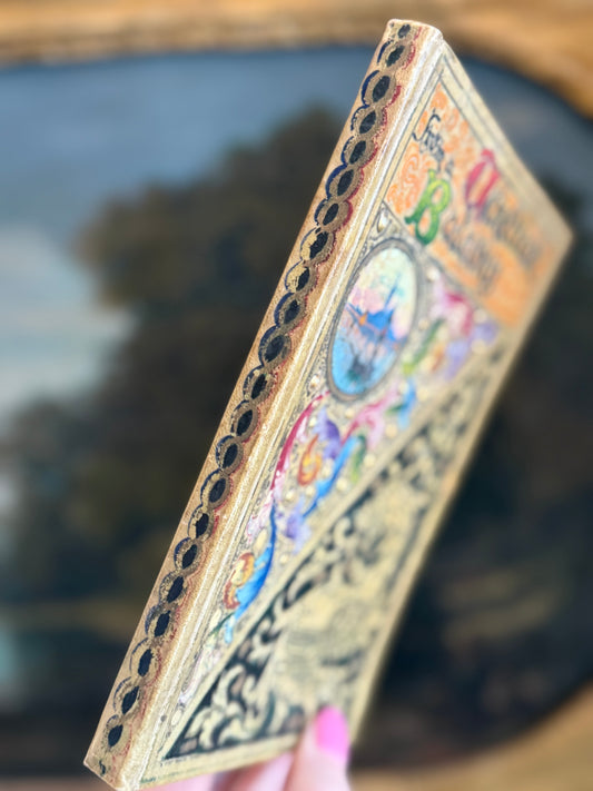 From a Venetian Balcony | Italian Hand-Painted Illuminated Vellum Binding, circa 1900