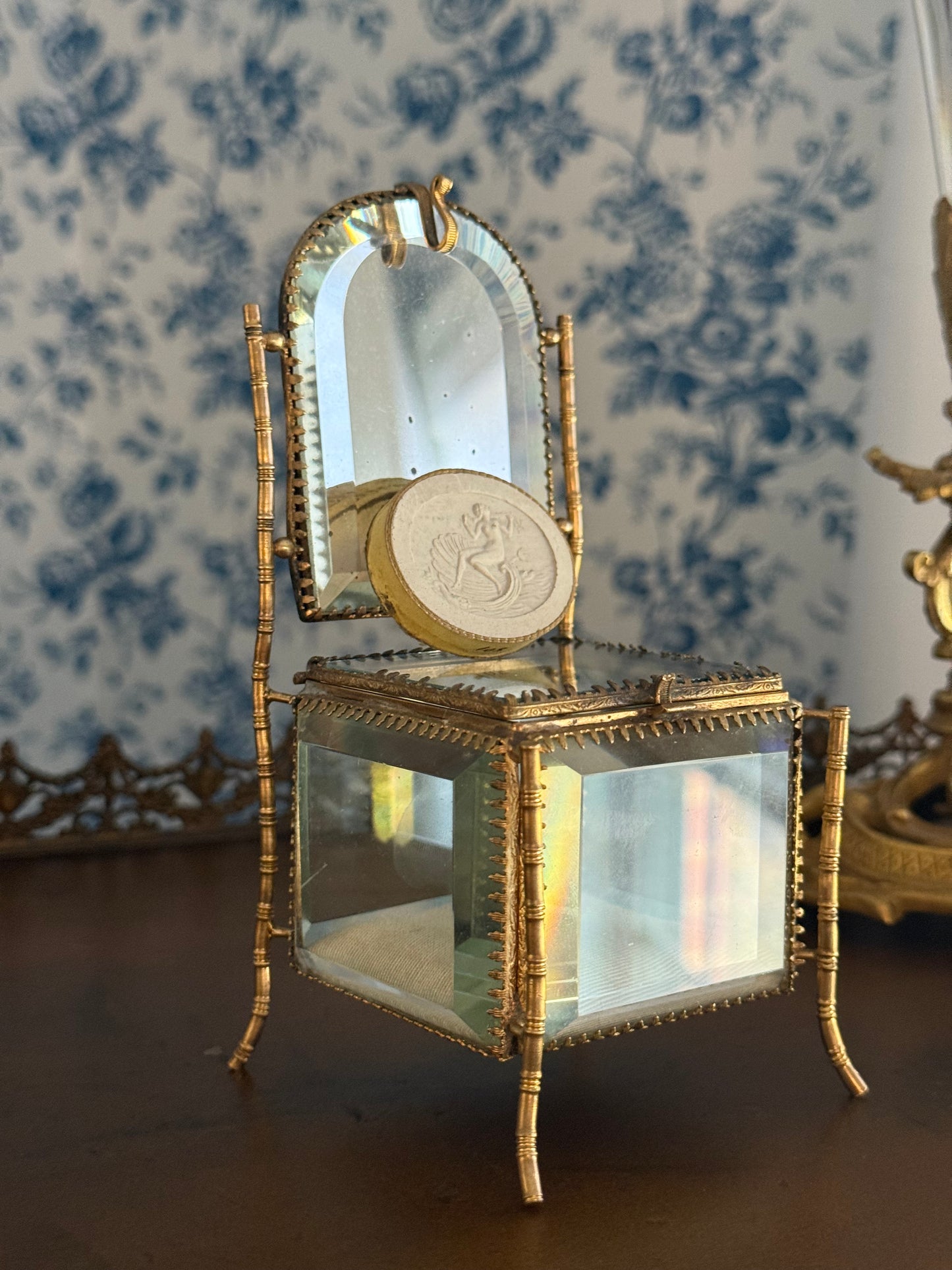 Antique French Pocket Watch Casket Display