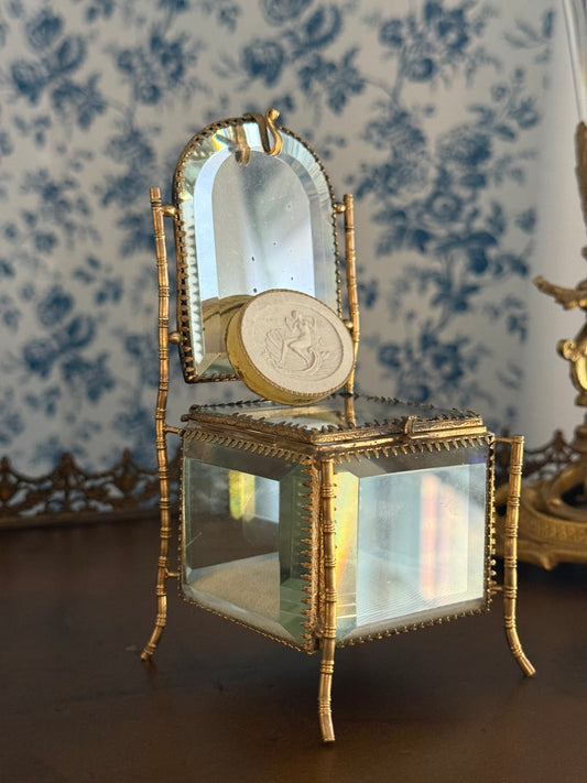 Antique French Pocket Watch Casket Display